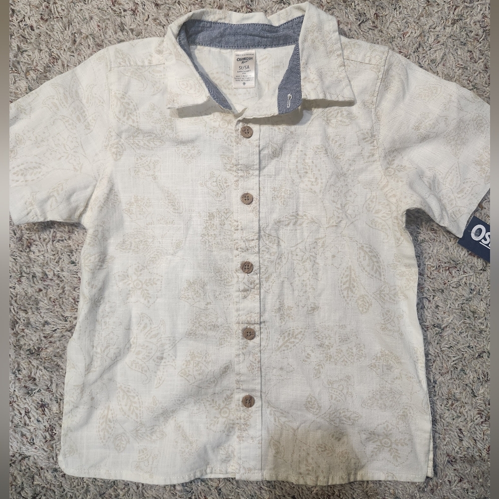 OshKosh B'gosh Kids Button Down Shirt - Cream